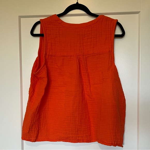 Women's Sonoma Goods For Life® Gauze Femme V-Neck Tank Top size XL orange - Picture 5 of 5